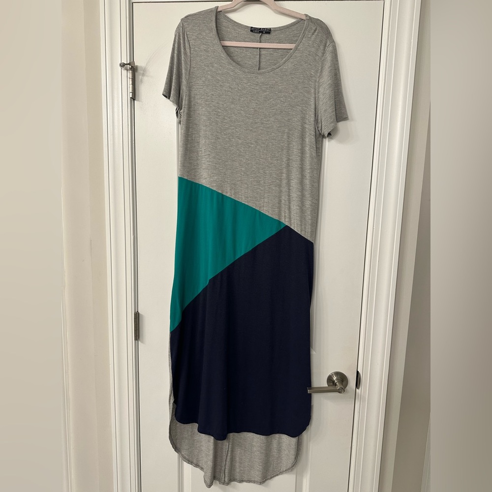 Color Block Maxi Dress, Size Medium